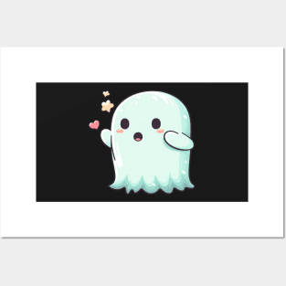 Tiny Surprise Emoji Ghost Posters and Art